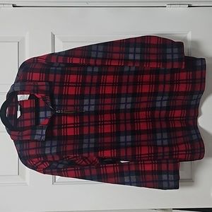 😎Active Studio Plaid Pullover Fleece with Zip Neck Size XL